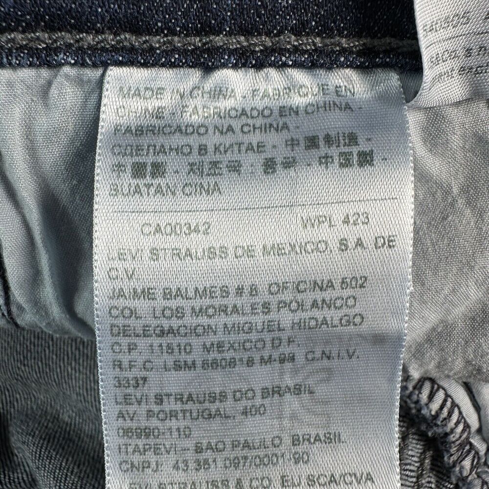Levi's MID RISE SKINNY Womens Size 14 Blue Jeans Denim Pants Embroidered 32X30 - Picture 9 of 11